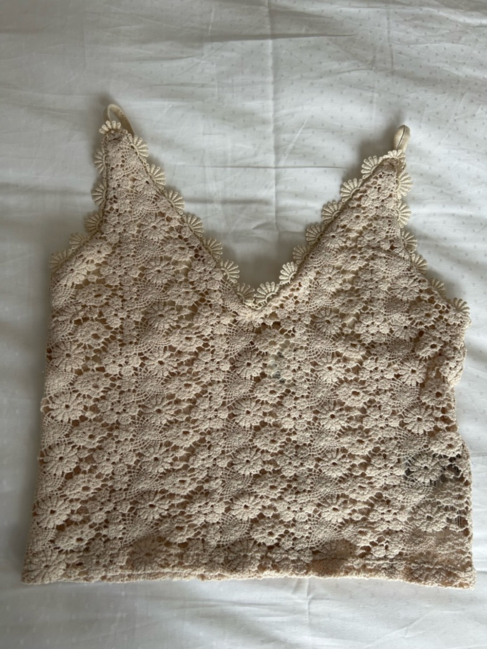 H&M Cream Crochet Lace Camisole